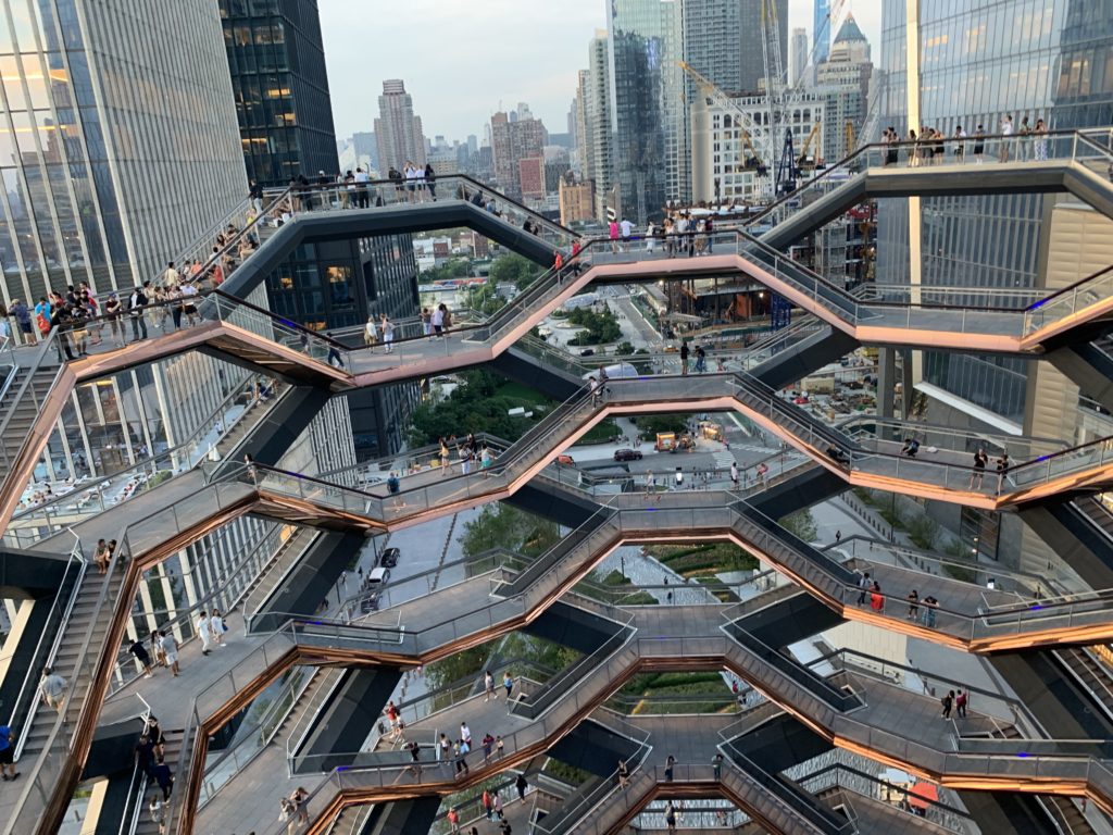 Depiction of the Vessel's many winding staircases that are a featured part of the building's design.