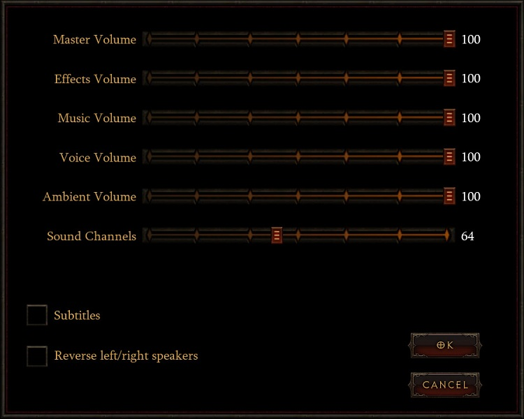 Volume controllers from Diablo 3